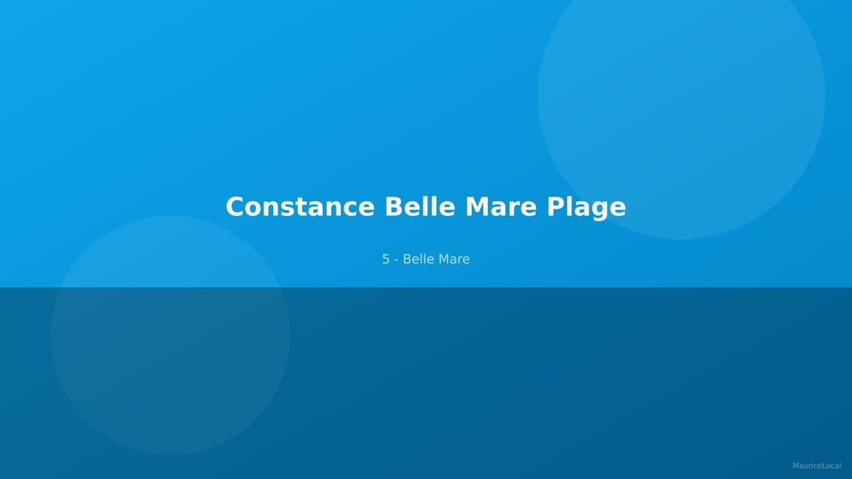 Constance Belle Mare Plage - Plage et resort vus du ciel