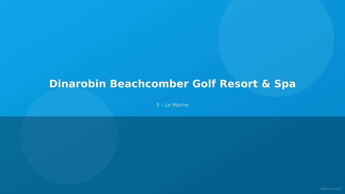 Dinarobin Resort - Vue sur le Morne Brabant et le lagon