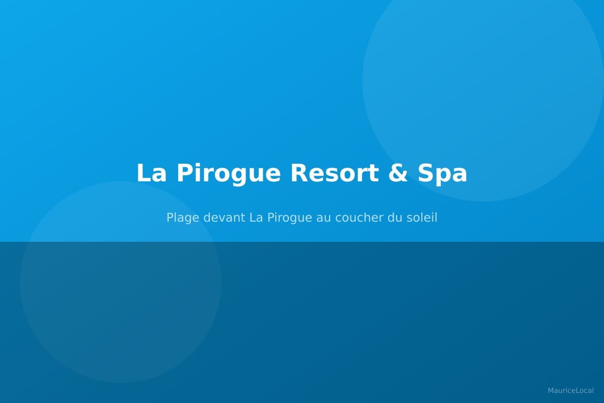 Plage devant La Pirogue au coucher du soleil
