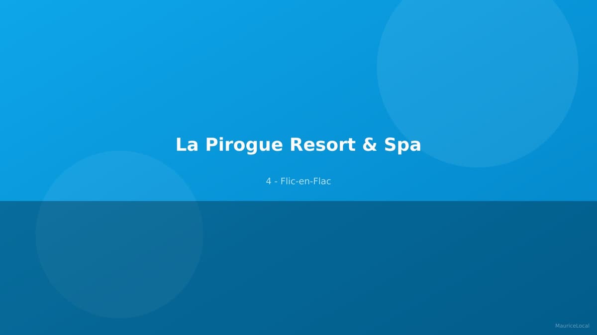 La Pirogue Resort - Bungalows sous les cocotiers