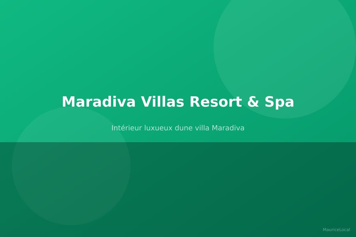 Intérieur luxueux d'une villa Maradiva