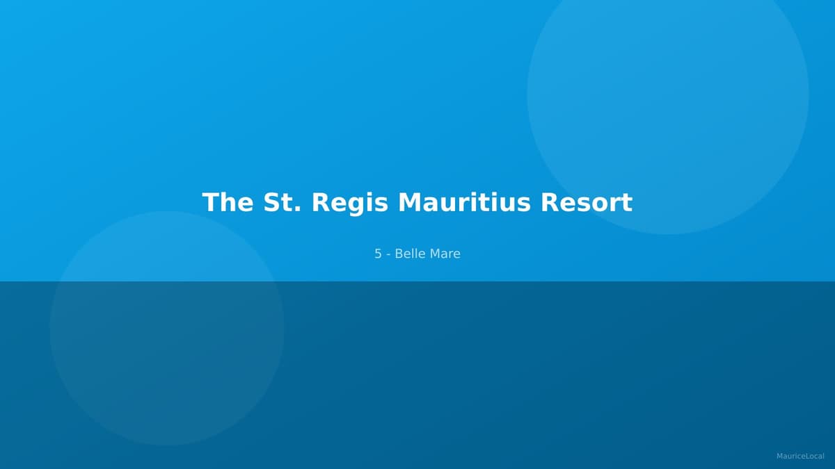 The St. Regis Mauritius - Vue de la péninsule privée