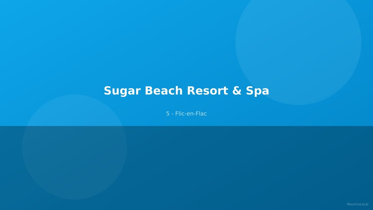 Sugar Beach Resort - Vue aérienne de la plage et des jardins