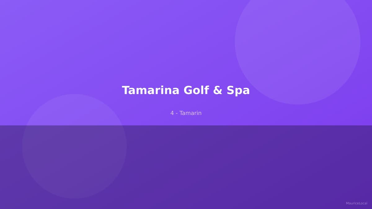 Tamarina Golf & Spa - Vue sur le golf et la baie de Tamarin
