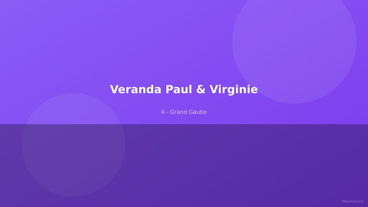 Veranda Paul & Virginie - Vue sur le lagon de Grand Gaube