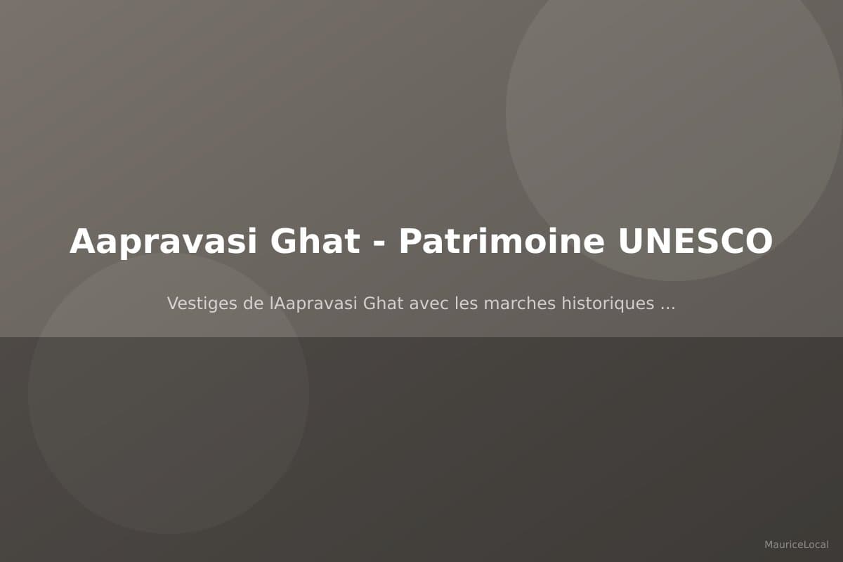 Vestiges de l'Aapravasi Ghat avec les marches historiques d'arrivée