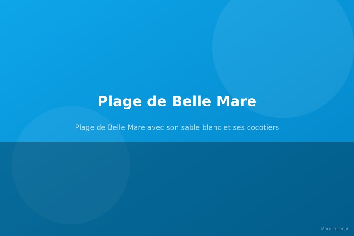 Plage de Belle Mare avec son sable blanc et ses cocotiers