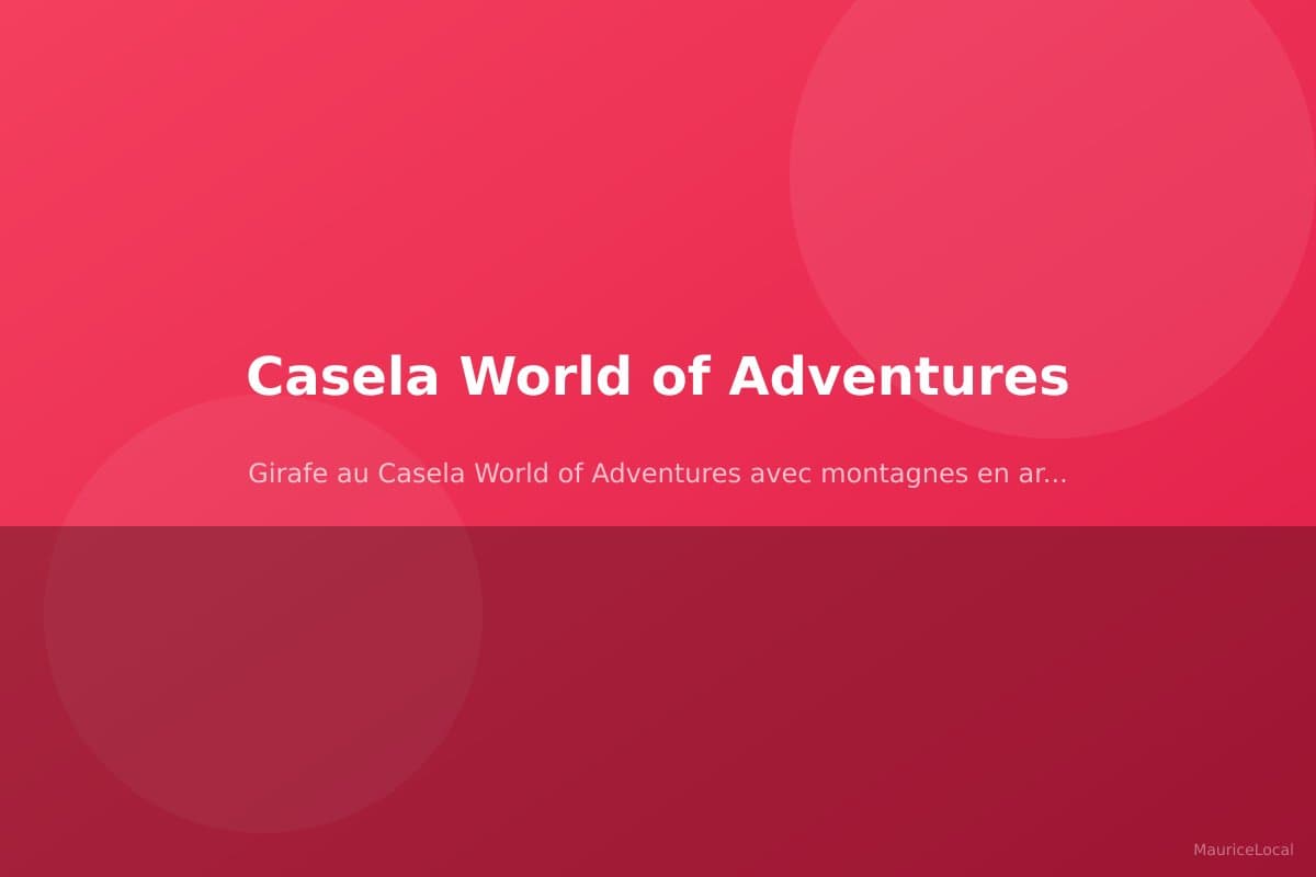 Girafe au Casela World of Adventures avec montagnes en arrière-plan