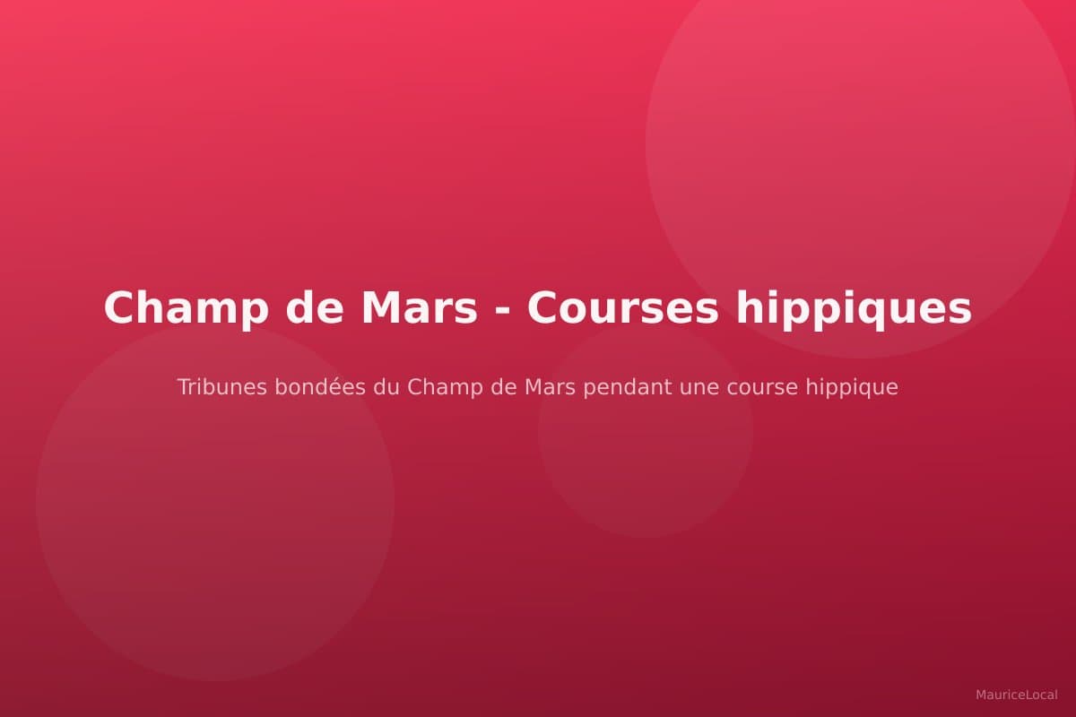 Tribunes bondées du Champ de Mars pendant une course hippique