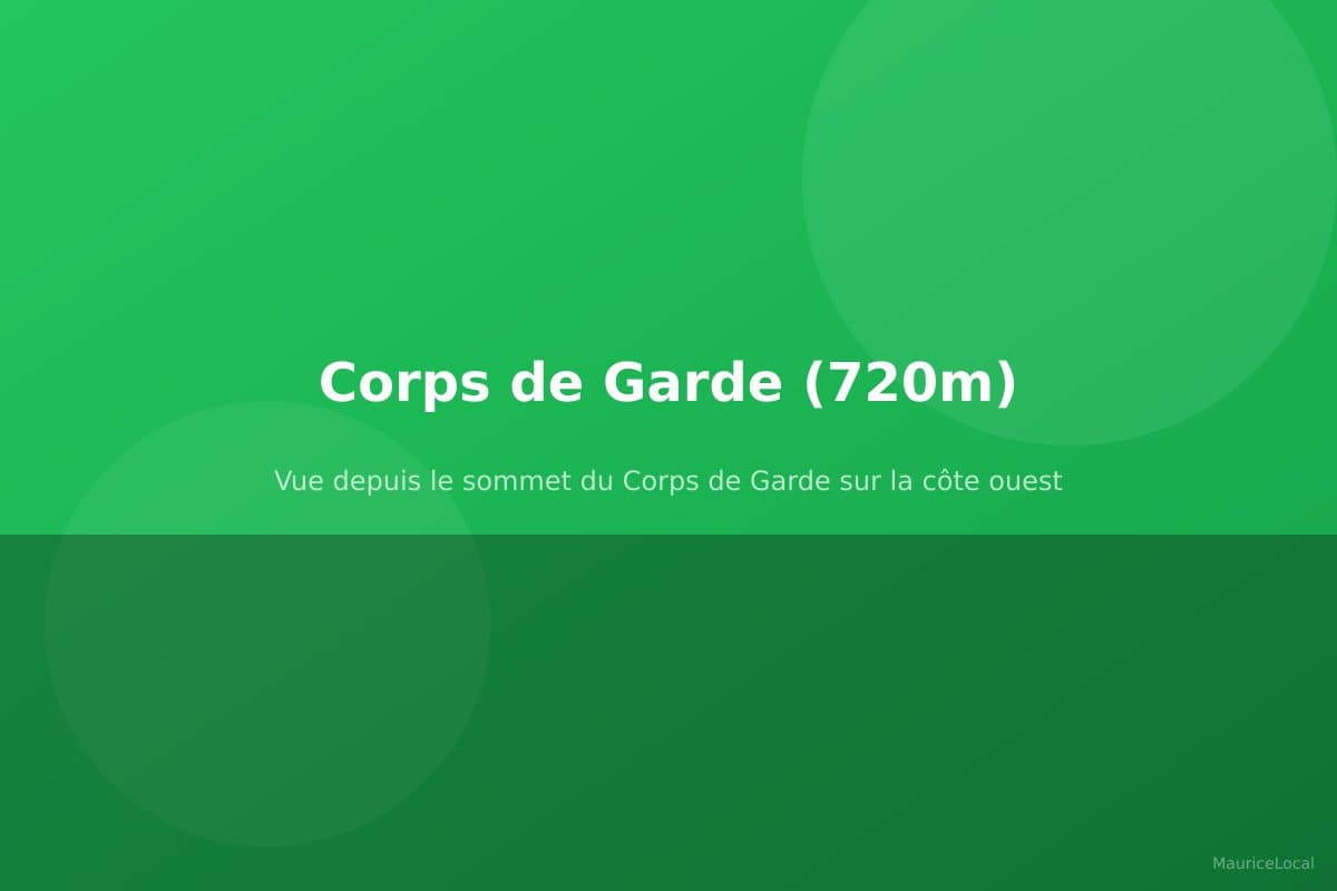 Vue depuis le sommet du Corps de Garde sur la côte ouest