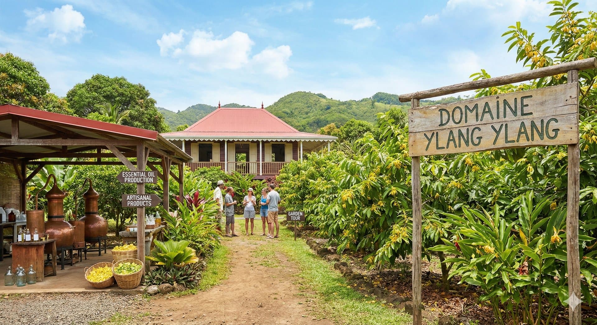 Domaine de l'Ylang-Ylang, cadre paisible pour le yoga et la méditation