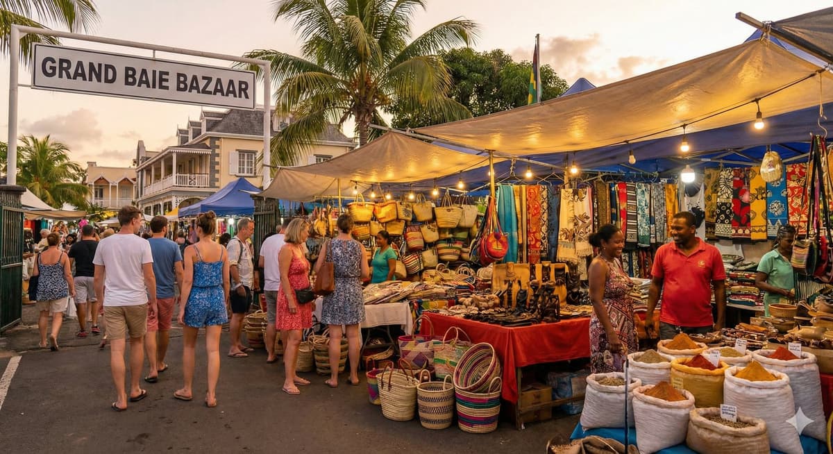 Artisanat local au Grand Baie Bazaar