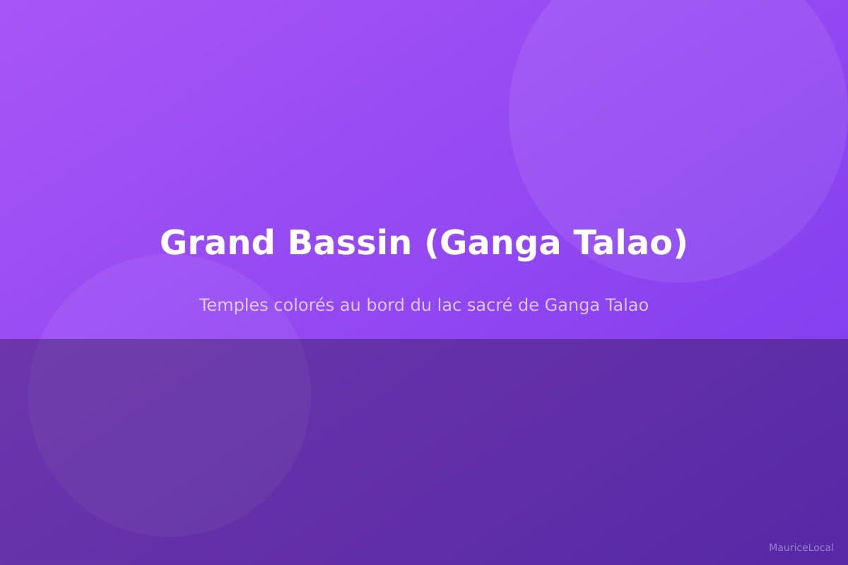 Lac sacré et temples Grand Bassin
