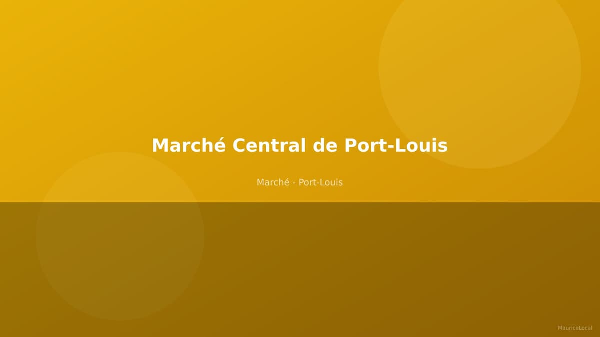 Ambiance colorée du Marché Central de Port-Louis