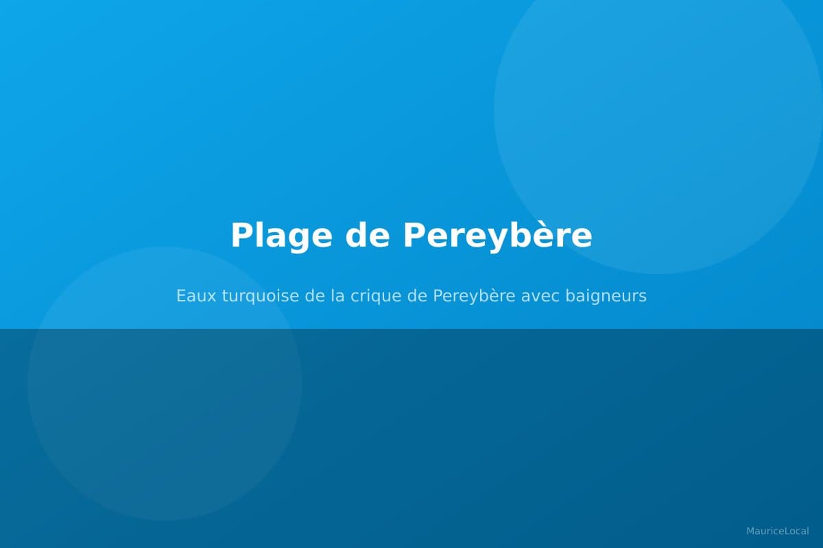 Eaux turquoise de la crique de Pereybère avec baigneurs
