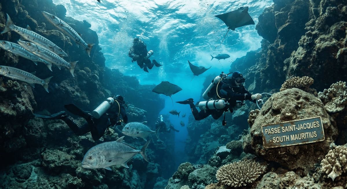 Requin gris Passe Saint-Jacques Maurice