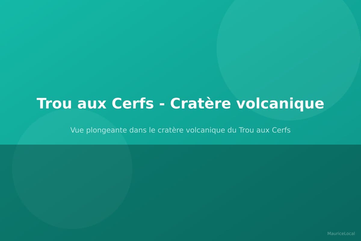 Vue plongeante dans le cratère volcanique du Trou aux Cerfs