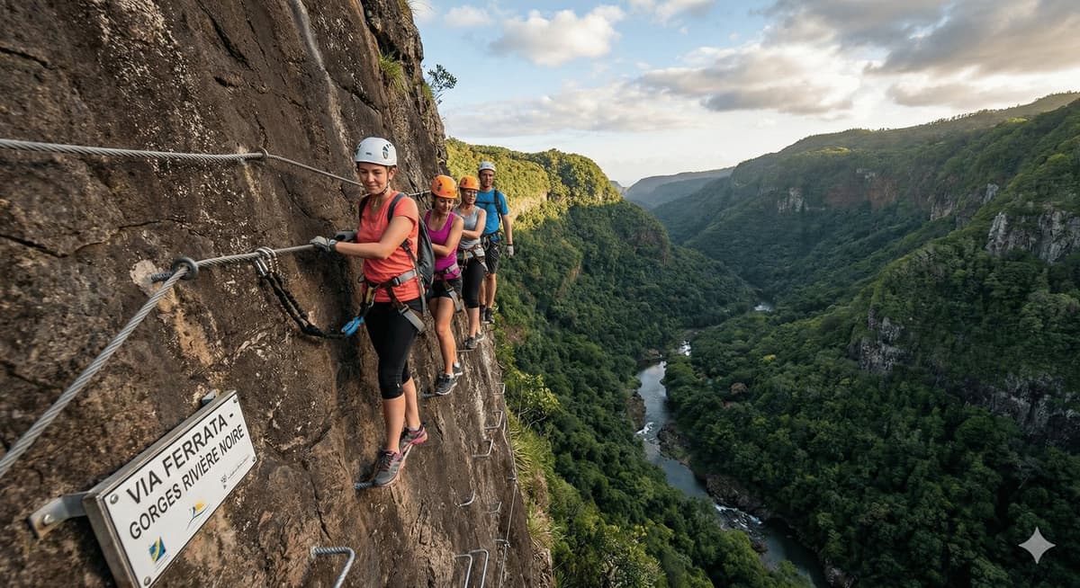 Via Ferrata aventure Gorges Rivière Noire Maurice