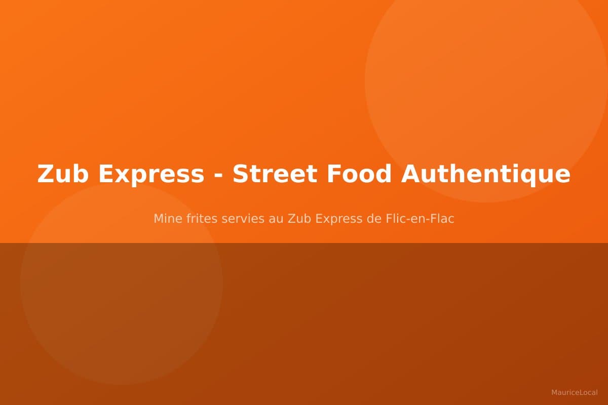 Mine frites servies au Zub Express de Flic-en-Flac